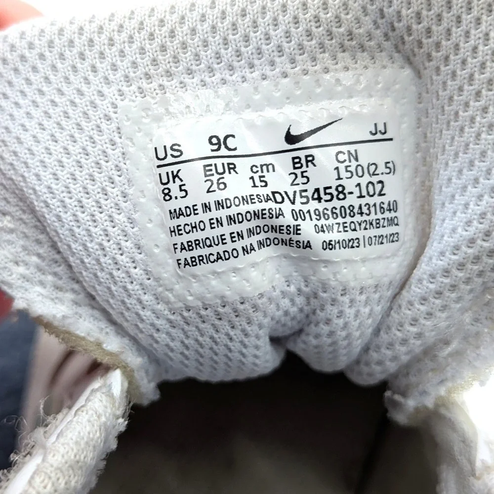Nike Court Borough Low Toddler Sneakers White Mint Hook Loop‎ Size 9C